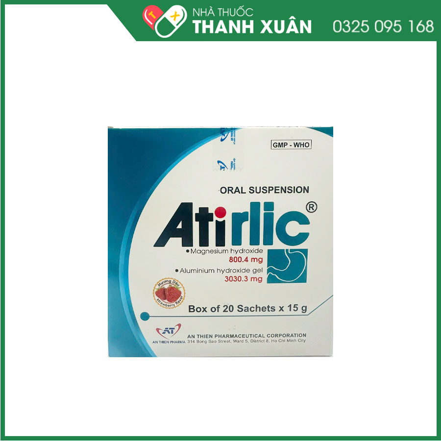 Atirlic giúp trung hòa axit dạ dày, dùng trong trường hợp loét dạ dày-tá tràng, trào ngược dạ dày-thực quản